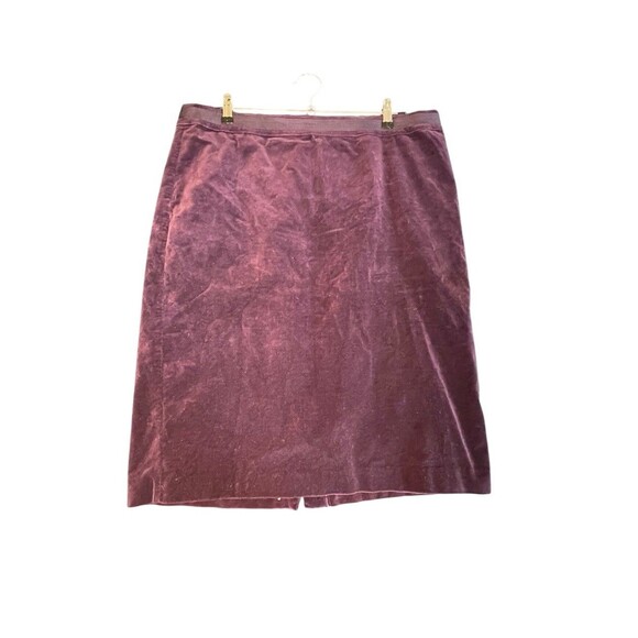 Boden flat velvet straight Pencil skirt eggplant purple Size US 12L Office - Picture 1 of 11